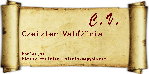 Czeizler Valéria névjegykártya